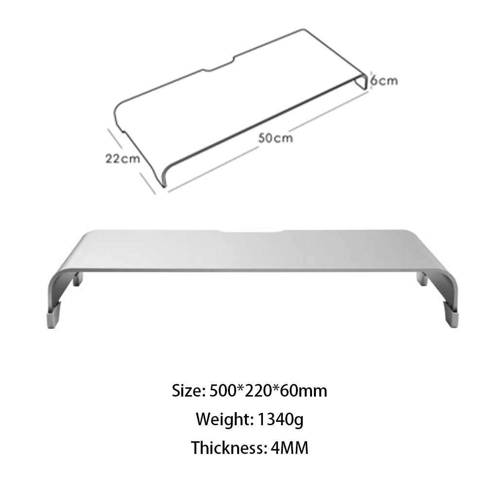 Multifunction Aluminum Monitor Stand Table Reduce Eye Neck Strain Ergonomic Laptop Desk Desktop Monitor Stand Office Desk: l