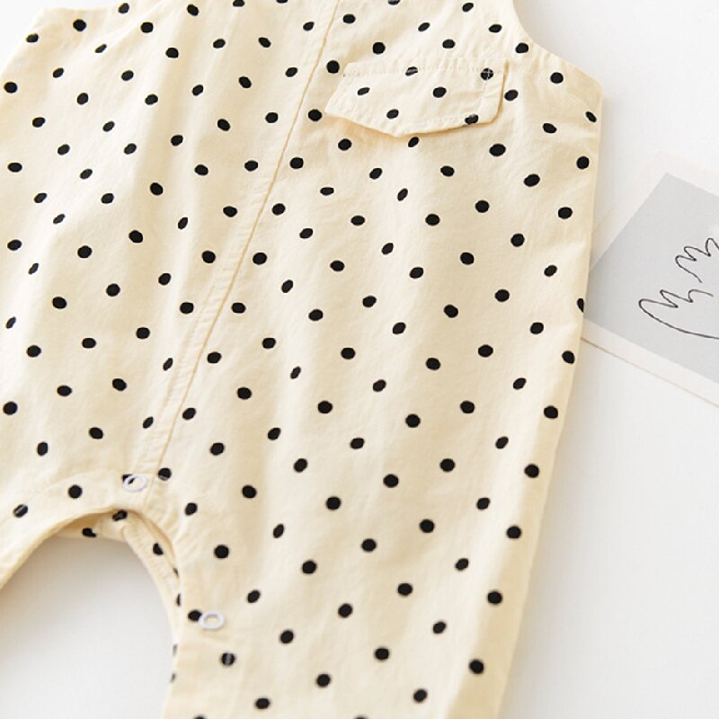 Bebê menina menino denim macacão primavera verão casual sólido polka dot suspender calças para recém-nascidos algodão sem mangas crianças roupas