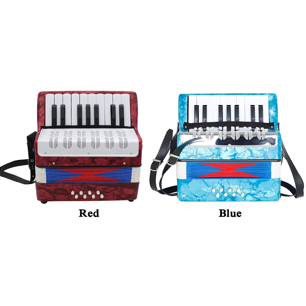 17-Key 8 Bass Small Accordion Educational Musical Instrument Rhythm Band Toys for Beginners Keyboard Instruments