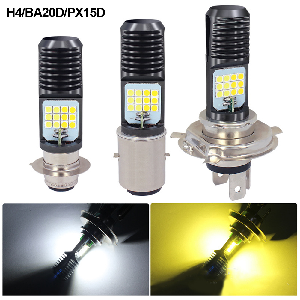 24 Luce a portato Lampada a luce super luminosa Moto DRL Semaforo di sicurezza Faro per moto scooter per moto H4 BA20D PX15D