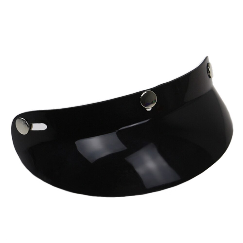 Universal Black 3-Snap Motorhelm Piek Lens Open Gezicht Zonnescherm Visor Shield