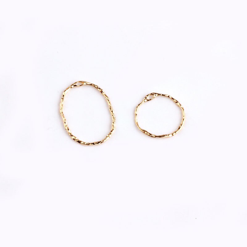 Zuiver Koper Plated 18K Echt Goud Kleur Gewei Bladeren Sieraden Materialen Diy Oorbellen Accessoires Armband Ketting Hangers