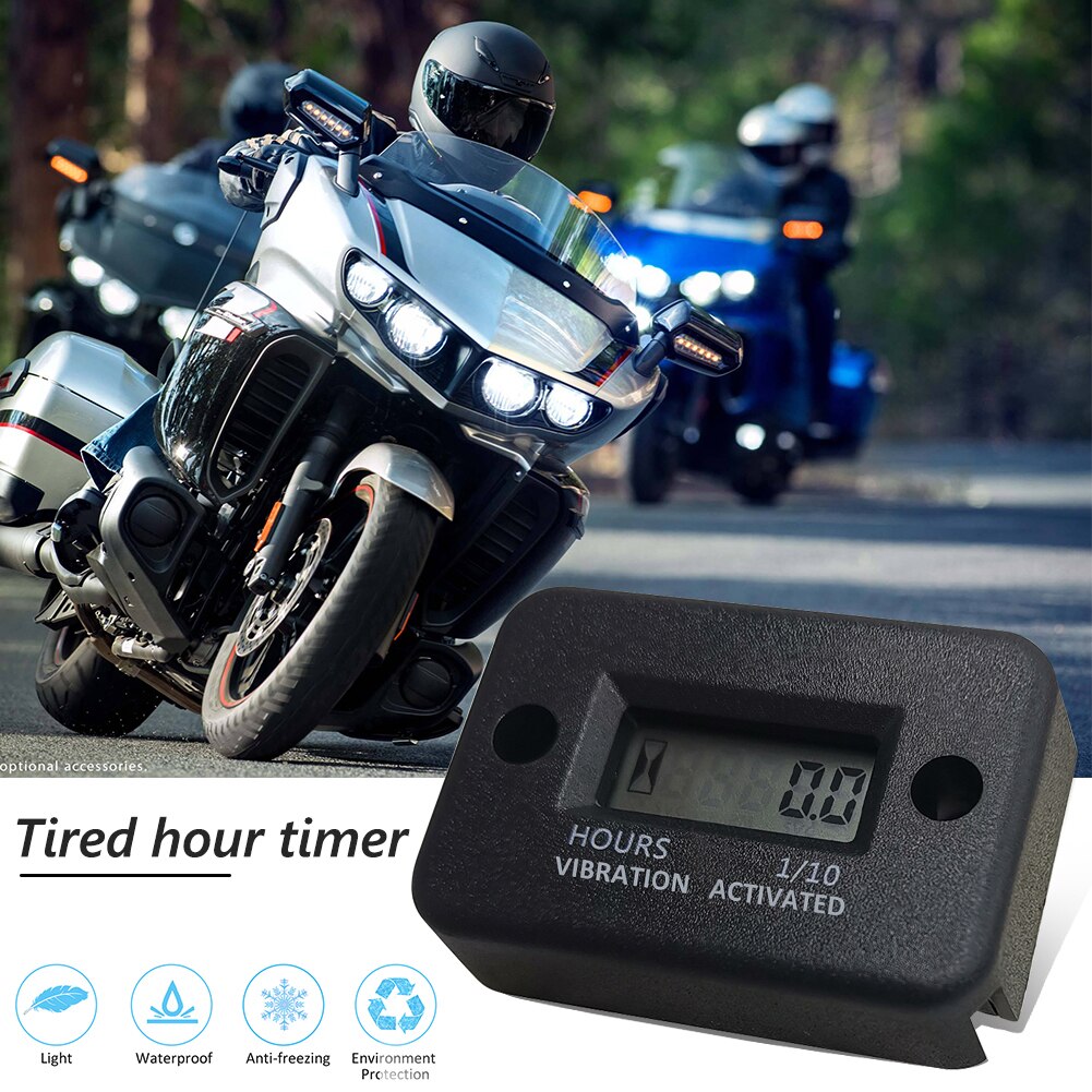 DJ-103 LCD Wireless Vibration Hour Meter IP68 Waterproof Engine Hour Meter