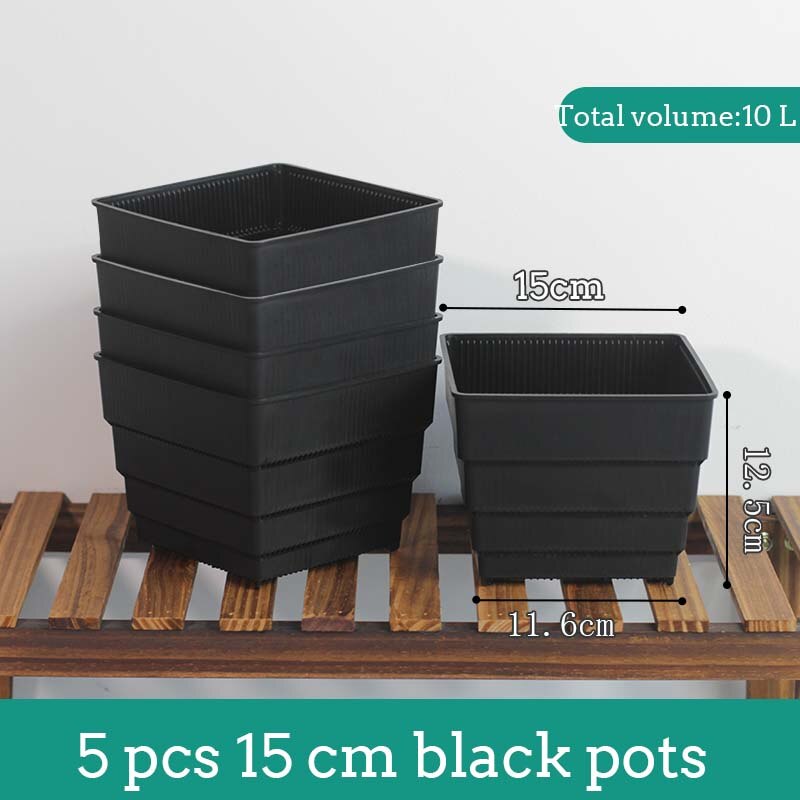 Pot en maille 6cm 7 cm 10 cm 12 cm 15 cm Pots succulents Lithops Jardinière de cactus Pot de fleur en plastique Bon Drainage avec trous d'air: Orange