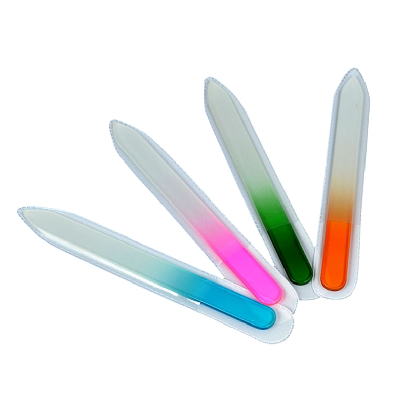 1 stk neglefil glas neglefil sand finger negle buffer bærbar slidstærk krystal glas fil negle art filer manicure