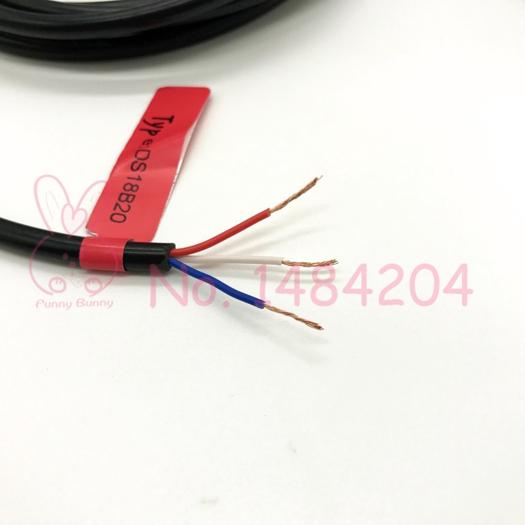 Waterproof DS18b20 Digital Temperature sensor 6mm*50mm Stainless Steel probe programmable ds 18b20 2m 1m 3m 5m