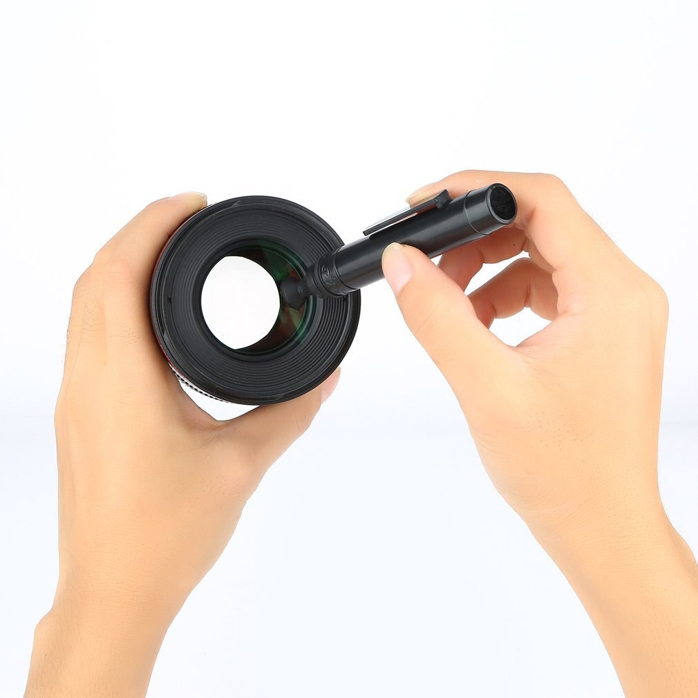 3 em 1 kit lente caneta limpador de pó para dslr vcr dc lentes da câmera filtros limpeza escova retrátil dropshipping quente