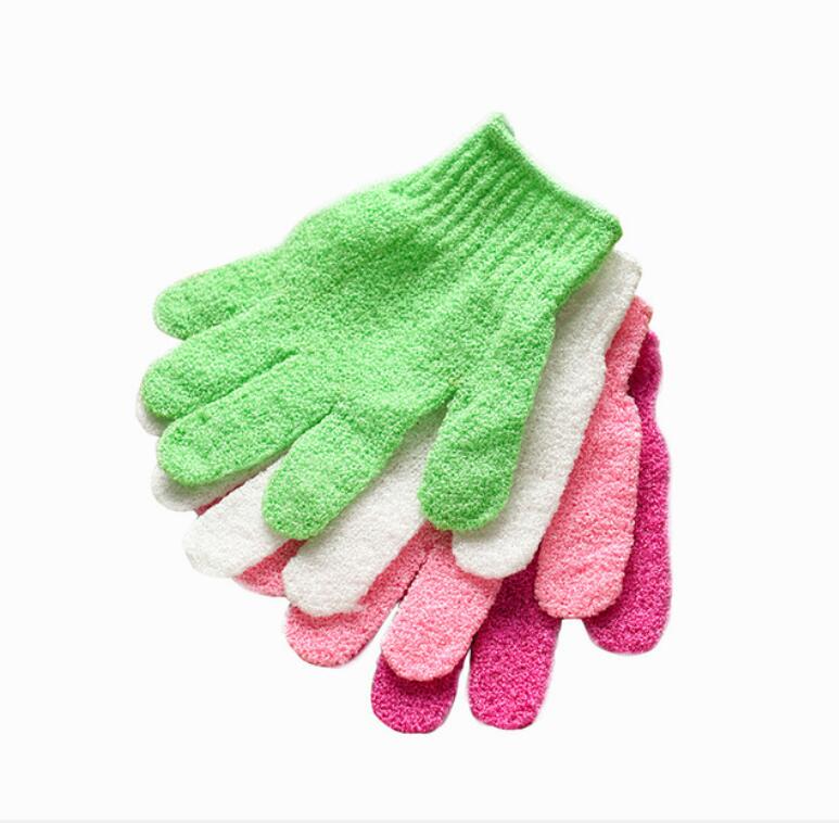 100 sztuk/partia złuszczająca rękawica kąpielowa rękawica peelingująca rękawice nylonowe rękawiczki strąk prysznic ciała spa masaż martwa skóra komórka zmywacz
