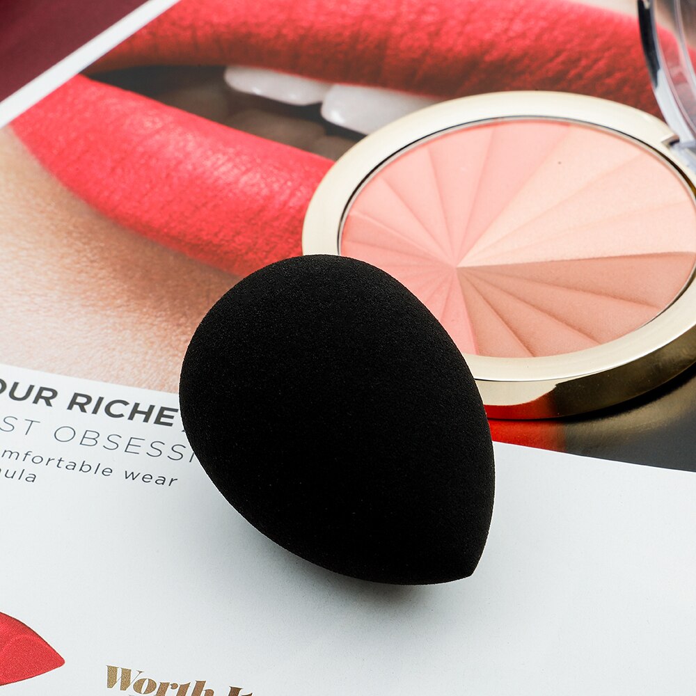 Black Makeup Applicator Super Soft Sponge Powder Blender Smooth Foundation Contour Blending Puff