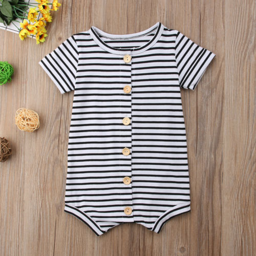Pelele para recién nacidos, niño y niña, mono, atuendos a rayas, ropa de verano