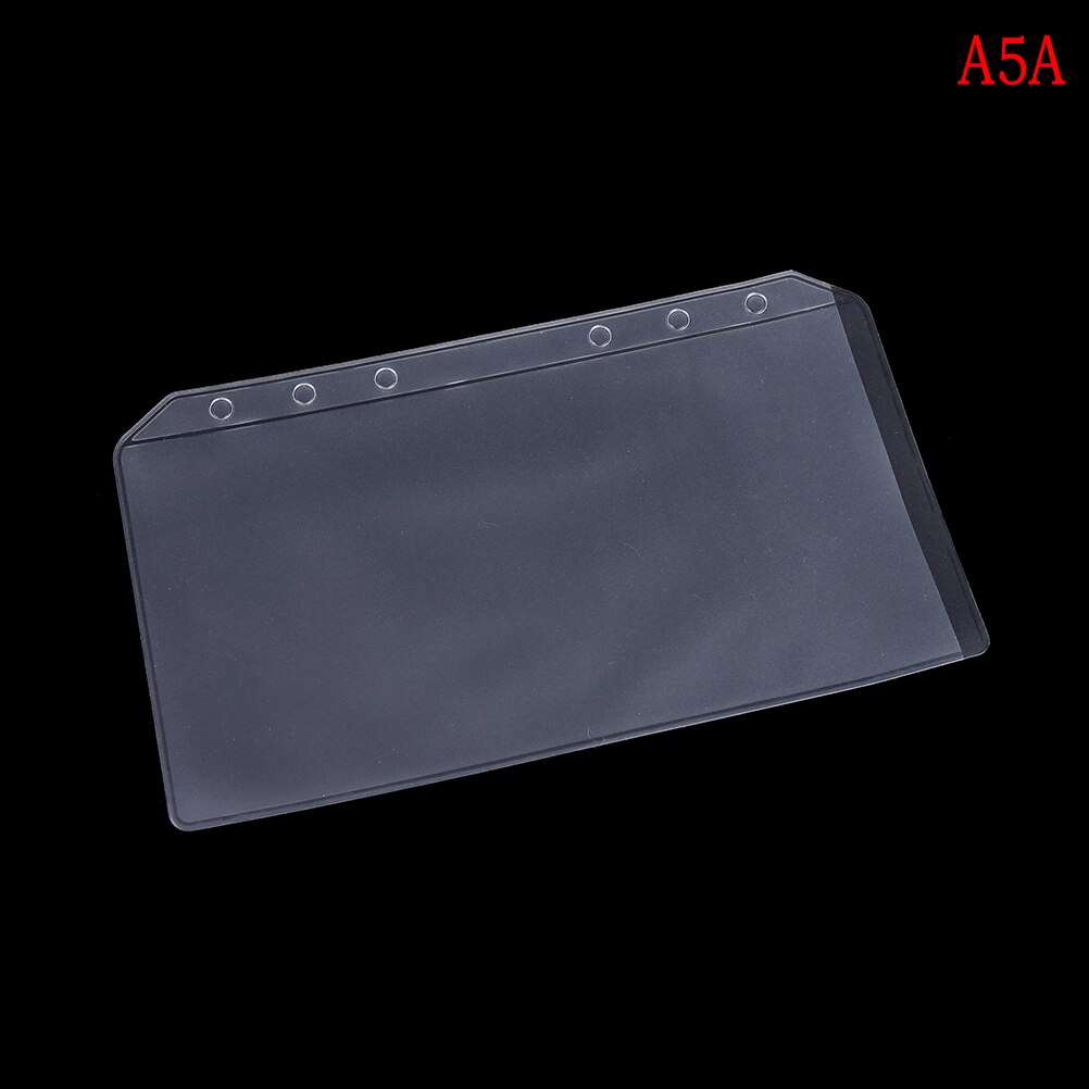 A5/A6 Pvc Transparante Zip Lock Envelop Voor 6 Gaten Bindmiddel Pocket Refill Organisator Briefpapier: A5A