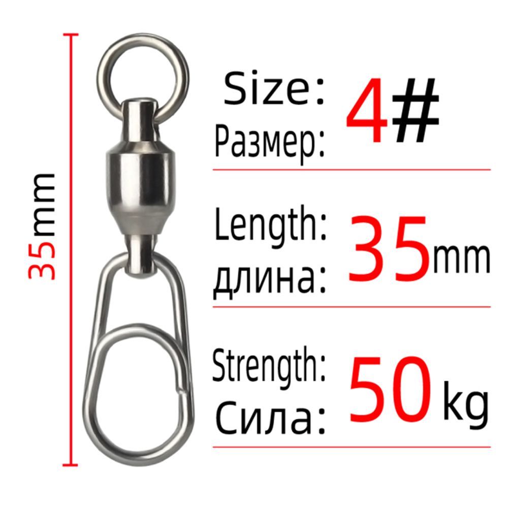 5 Stuks Draaibare Ovale Split Ringen Roestvrij Staal Gehaakte Snap Rollende Draai Connector Jig Verbindingsring Vissen: WHITE