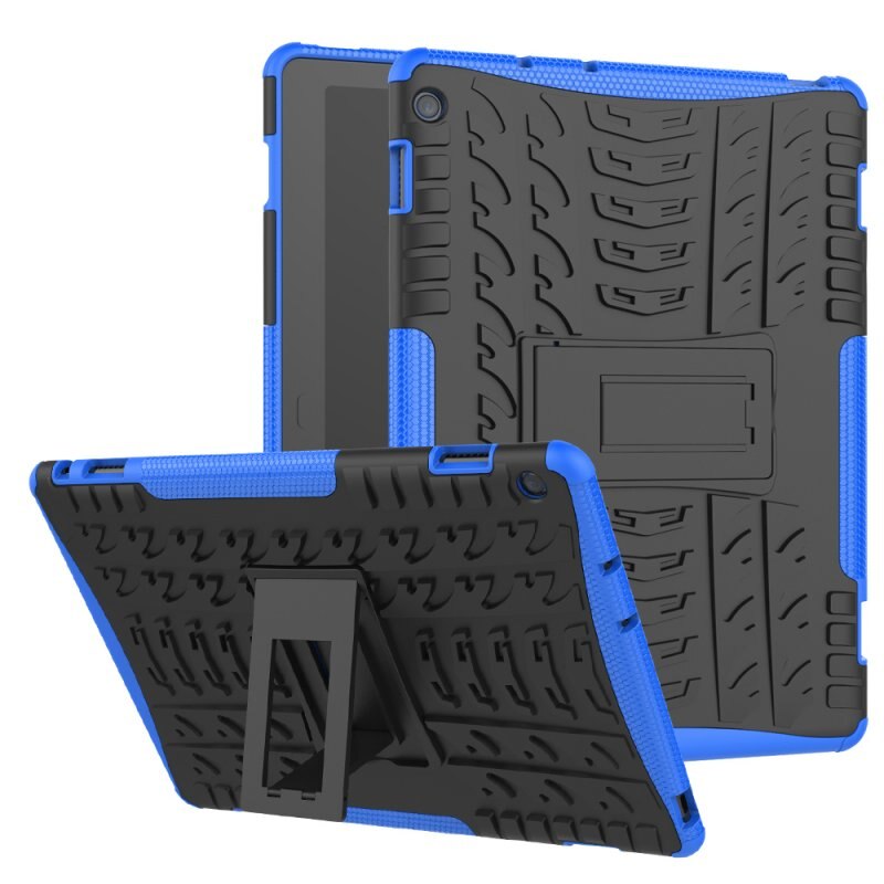 Etui til huawei mediapad  m3 lite 10 10.1 bah -w09 bah -al00 bah -l09 cover 2 in 1 hybrid robust holdbar silicium coque funda: Blå