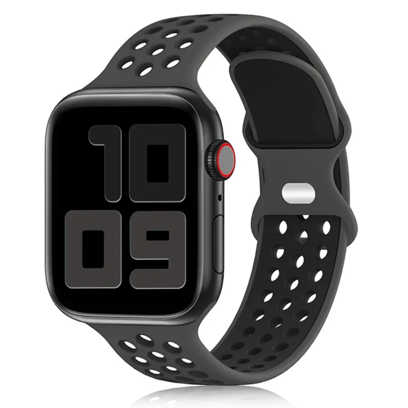 Bracelet de Sport pour Bracelets de montre Apple 44mm 45mm Ultra 2 49mm 40mm 41mm 42mm 45 44mm Bracelet en Silicone IWatch série 9 8 SE 7 3 bandes
