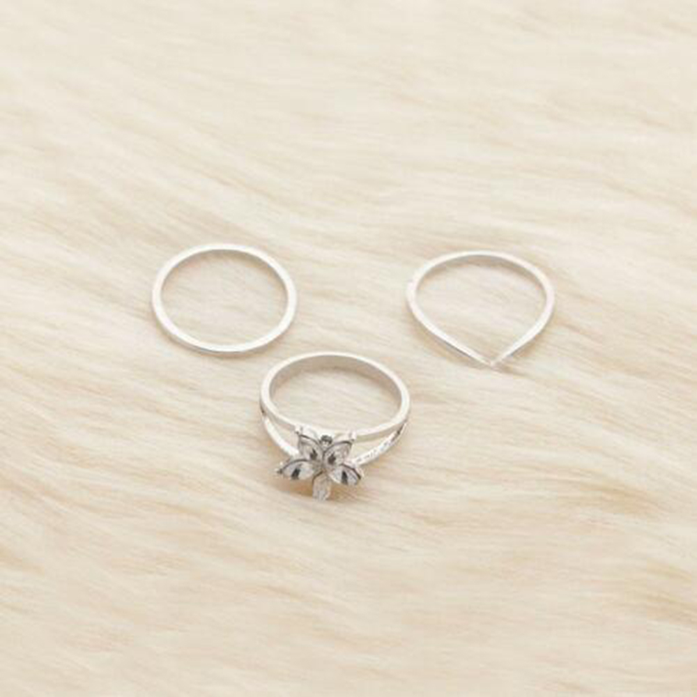 Trendy Toe Ring Popular Jewelry Women Alloy Small Daisy Circle Combination Foot Ring Celebrity Jewelry