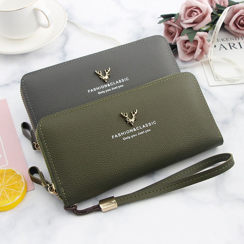Dames clutch portemonnee grote capaciteit portemonnee lang kort muntvak pu lederen dames portemonnees
