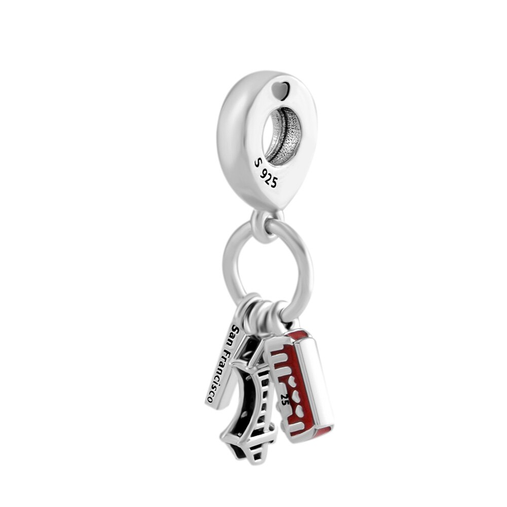 Perline 925 Sterling Silver New York Mette In Evidenza Ciondola il Fascino Misura Pendenti E Ciondoli Bracciali Gioielli FAI DA TE per Le Donne Degli Uomini del Regalo 02775: San Francisco