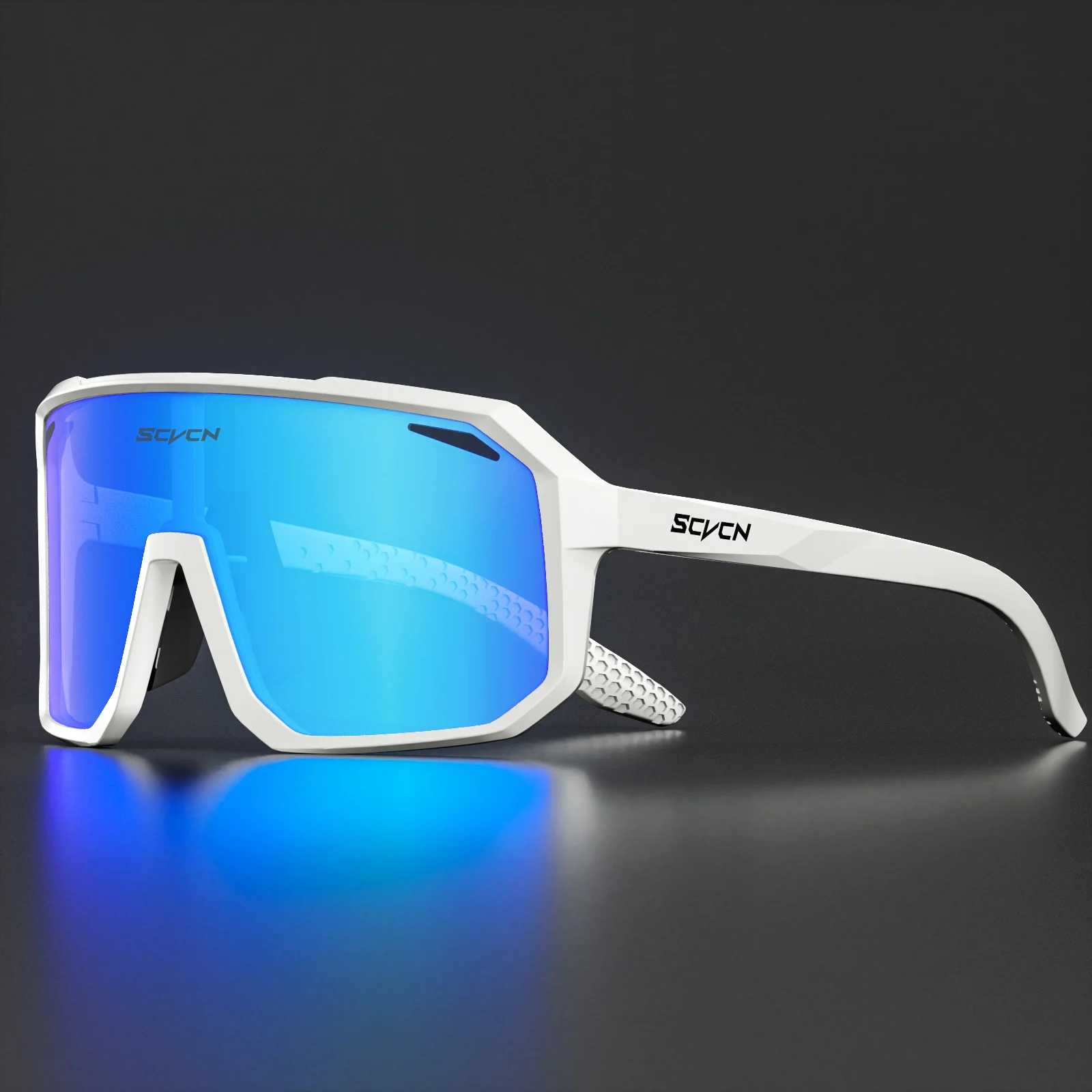 SCVCN-gafas fotocromáticas deportivas para hombre y mujer, lentes de sol para ciclismo con protección UV400, para exteriores, para ciclismo de montaña y senderismo: Marfíl