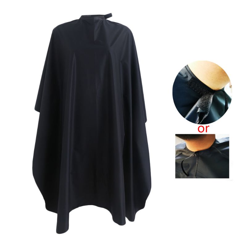 Capes Waterdichte Nylon Salon Hair Cut Kappers Kapper Barbers Cape Gown Doek Zwart 150x120cm