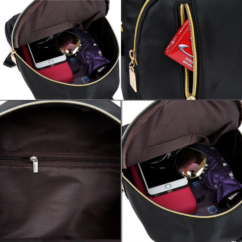 Local Stock Casual Oxford Backpack Women Black Waterproof Nylon School Bags for Teenage Girls Travel Tote Backpack