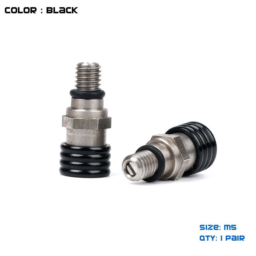 Válvula de alivio de purga de aire de horquilla delantera de tornillo Universal M5 para CR CRF YZ YZF WRF KX KXF RMZ 85 125 250 450 MX Motocross Enduro: BLACK