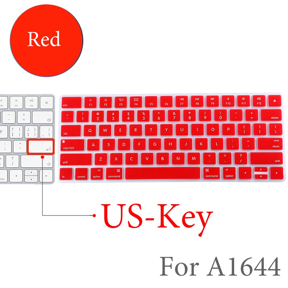 Für Apple Bluetooth Wireless keybord MLA22LL/ A1644 IMAC Magie Tastatur abdeckung Protector Silikon Abdeckung UNS/EU Version: US-Key-D