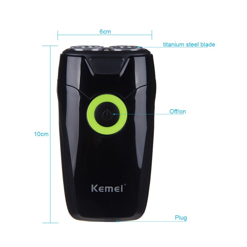 Elektrische Scheerapparaat Met Floating Double Blade Baard Snijder Compact & Draagbare Baard Trimmer Oplaadbare Mannen Scheerapparaat