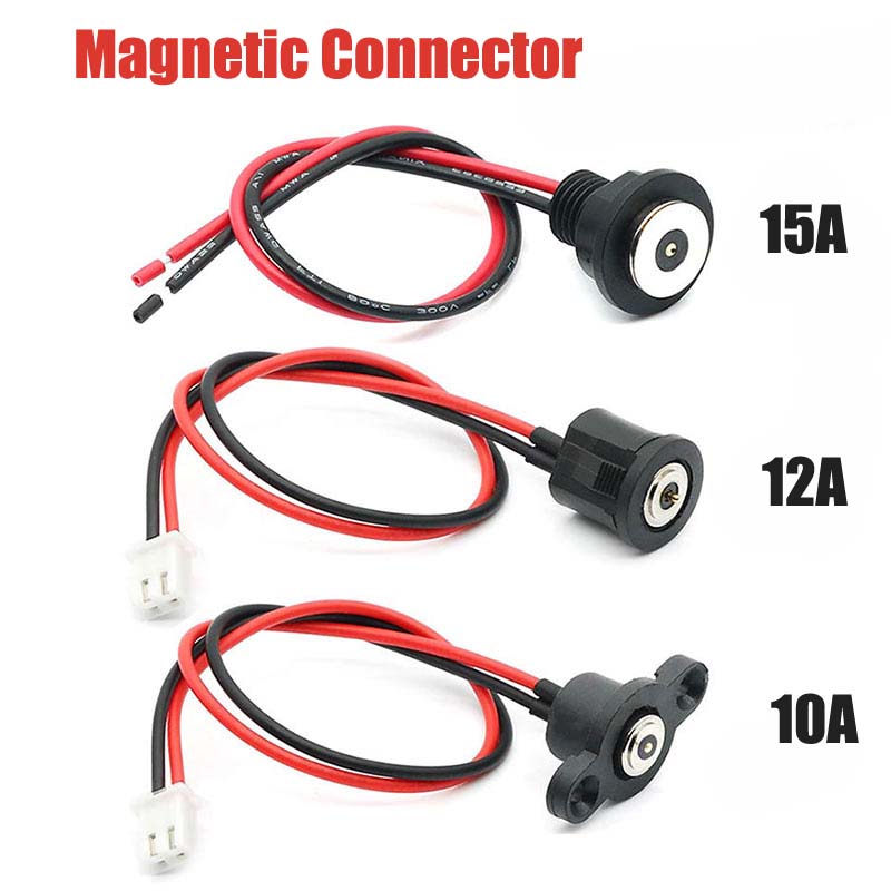 Conector magnético impermeable roscado 10-15A, Cable de carga de energía, contacto de succión magnético USB, Terminal de enchufe macho y hembra