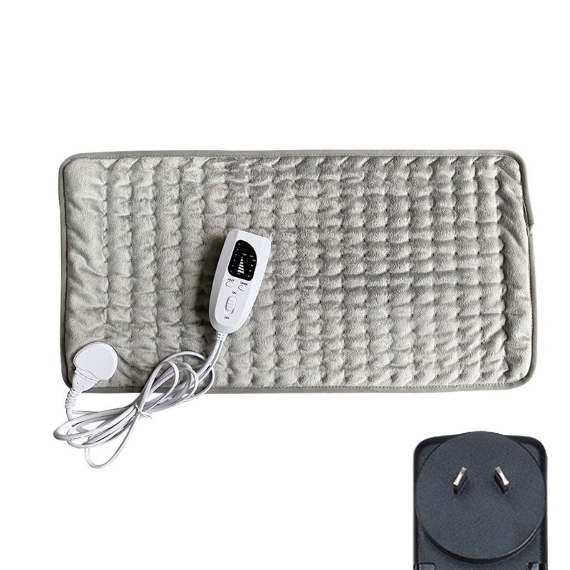Jet électrique de couverture chauffante, couverture électrique de flanelle de 30 "x 16" avec 6 niveaux de chauffage et 4 réglages de minuterie arrêt automatique,: Marron