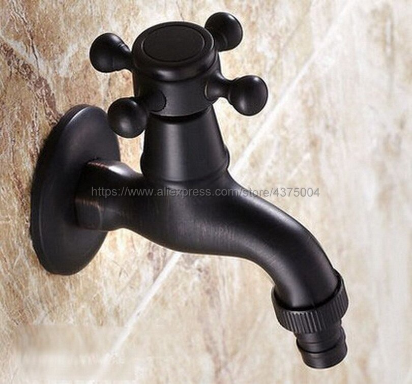 Garten retro Stil Schwarz Antike Bronze- beenden Waschmaschine Wasserhahn Bibcocks Kalten Wasserhahn Nav112