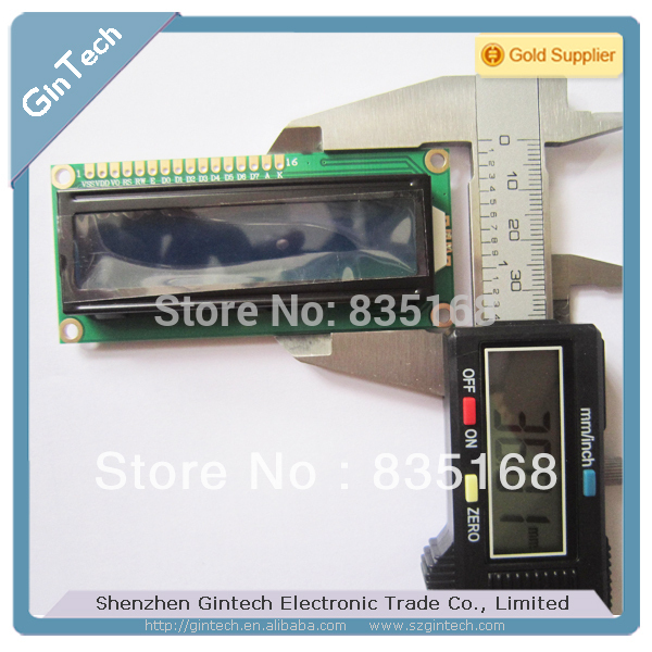 10 stks/partij LCD1602 16x2 Karakter LCD Display blauw blacklight LCM1602 5 v 1602 LCD pin header voor