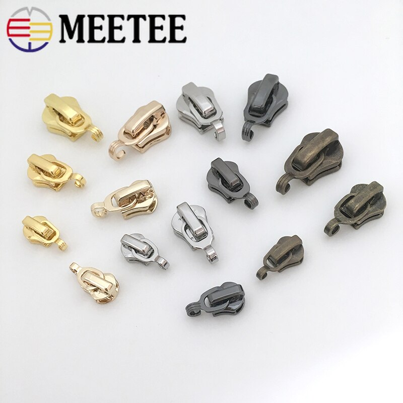 20pcs 3# 5# 8# Auto Lock Zipper Sliders for Metal Zippers Luggage Bag DIY Hardware Zipper Pull Head Crafts Accessories AP568