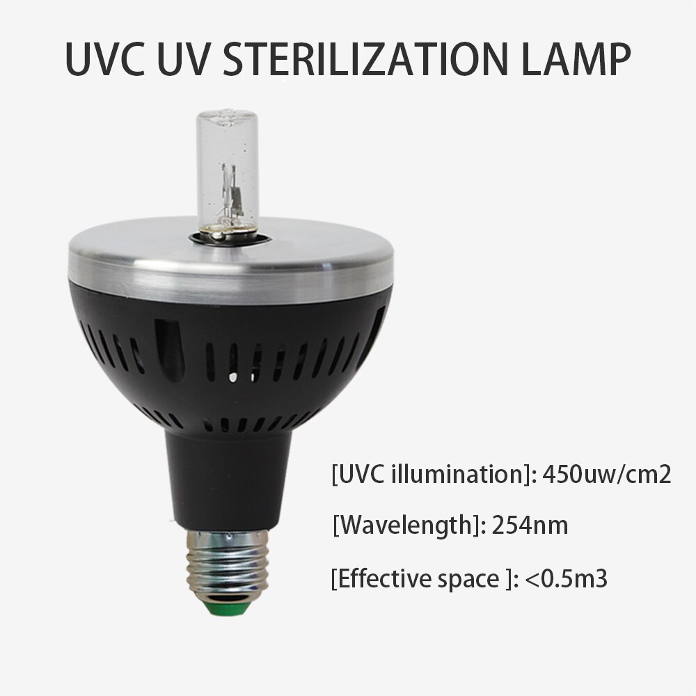 UV Disinfectant Light E27 UVC Light Bulb Ultraviolet Sterilizer Lamp Germicidal Germicidal Lamp Bulb UV Disinfectant Lamp