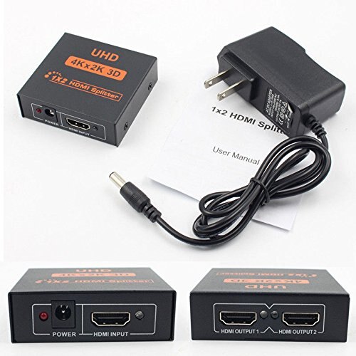 4K 3D HDMI Splitter 1x2 1 In 2 Out HDMI Splitter