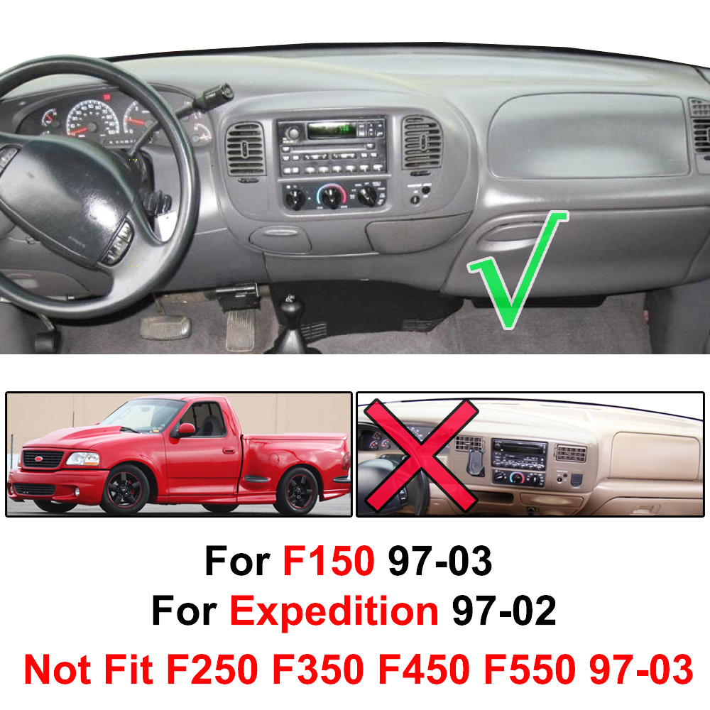 Xukey for ford  f150 f-150 expedition 1997 - 2003 dashmat dashboard cover dash mat pad solskærm dash board cover tæppe 1998