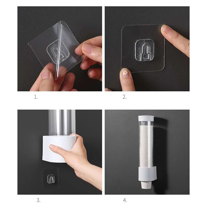 Portavasos desechable, removedor automático de vasos de papel, soporte de vaso de agua montado en la pared, almacenamiento