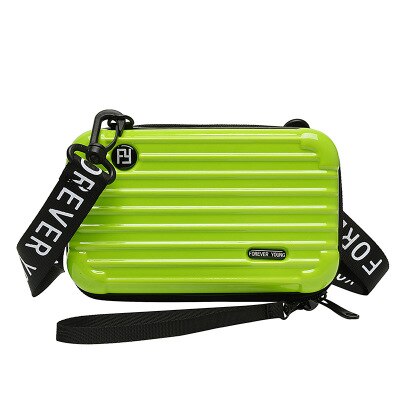 Kvinder håndtaske crossbody tasker til damer mini kuffert form make up taske til rejse multifunktionel flap  ca6878: Grøn