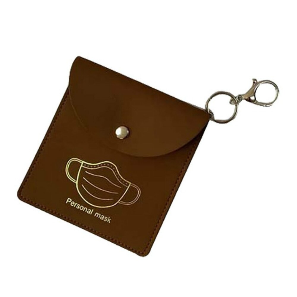 Sacs de protection pour masques faciaux portables, portefeuille, sac de protection pour le nettoyage de la , boîte de rangement pour masques: Brown