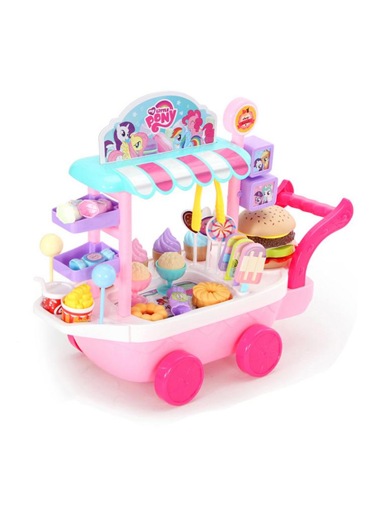 Plastic Mini Candy Trolley Ice Cream Candy Cart Educational Toy Pretend Play Set For 3 Years Old And Above