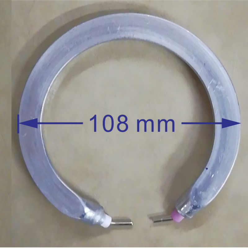 Piping round electric kettle heating element for electric kettle stainless steel accessories ceramic insulating head: Single-tube 1850w