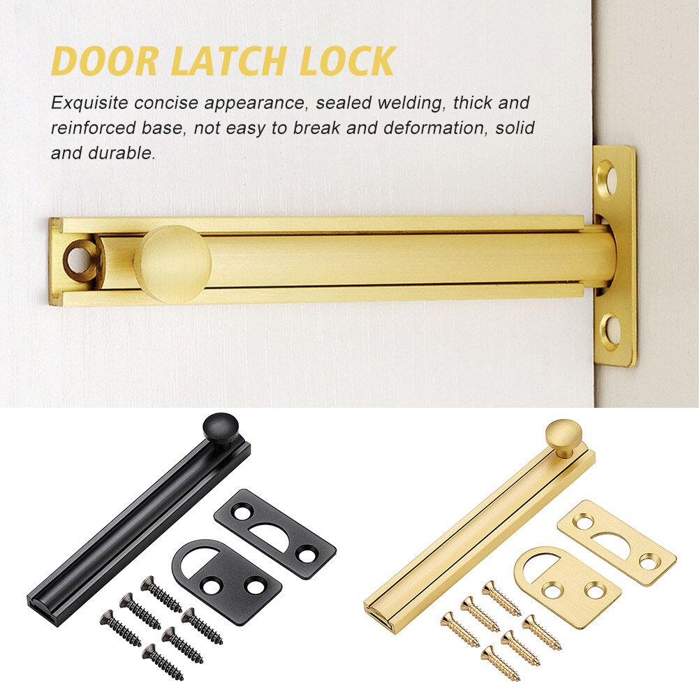 Barn Slide Bolt Home Anti Theft Windows Brass Door Latch Lock Bathroom Security Hardware Easy Install Concealed Gate With Screws