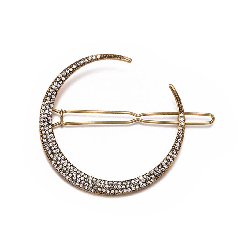 1/3 stk moon star rhinestone hårklemme metal hårnål kvinder pige bang side hårgreb hårspænde hovedbeklædning gør-det-selv styling tilbehør juvel