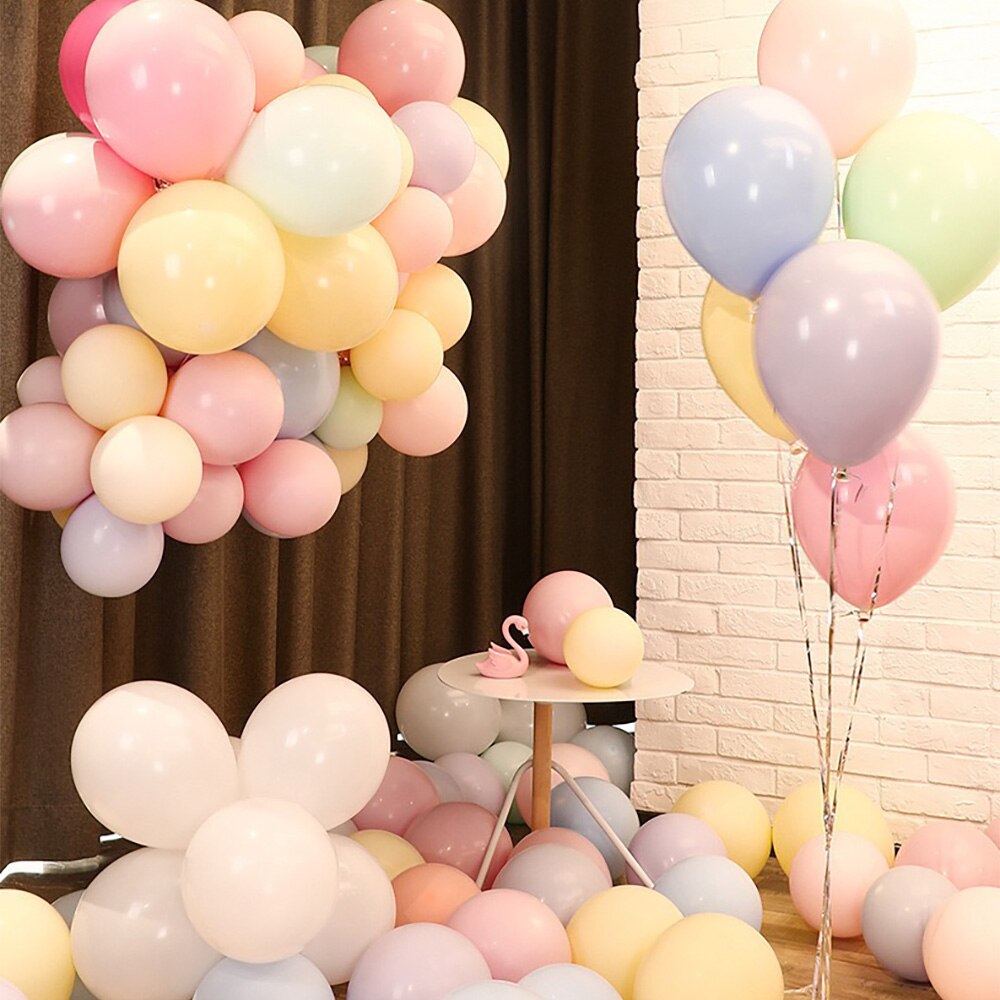 90Pcs 12 "Macarons Kleurrijke Pastel Candy Ballonnen Latex Ronde Helium Ballonnen Decoratie Voor Verjaardagsfeestje Festival 12Inch