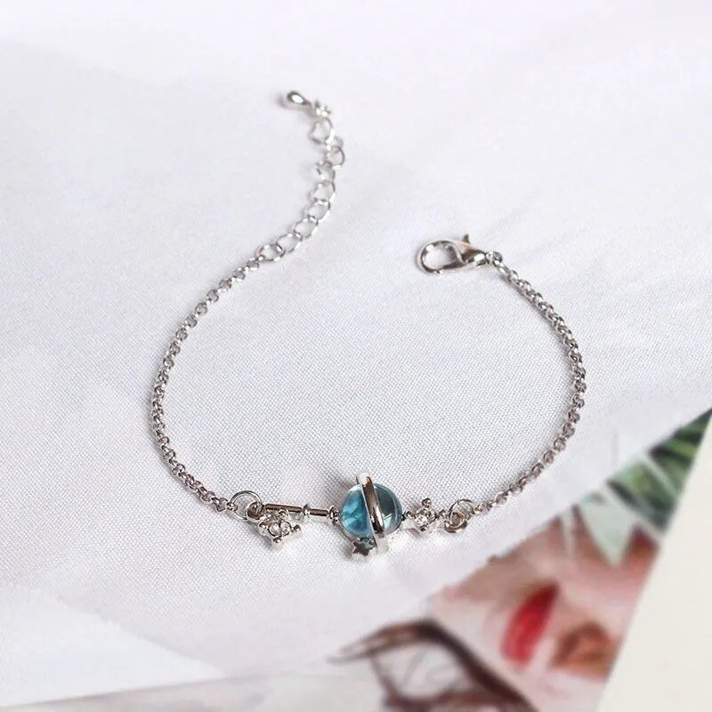 Eenvoudige Maan En Ster Zirkoon Armband Vrouwen Elegante Charme Verstelbare Zilveren Kleur Lucky Ketting Armband Bruiloft Sieraden: 3