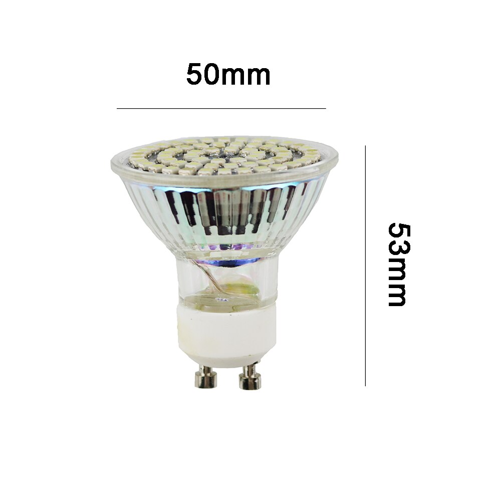 Foco Led E27 GU10 MR16, 4 opciones 60 SMD 3528, cuerpo de vidrio AC220V DC12V, 2 colores, super brillante, luminaria, Testo VR