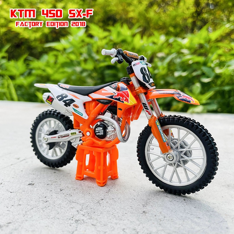 Bburago 1:18 KTM-450 SX-F Factory Edition Static Die Cast Vehicles Collectible Motorcycle Model Toys