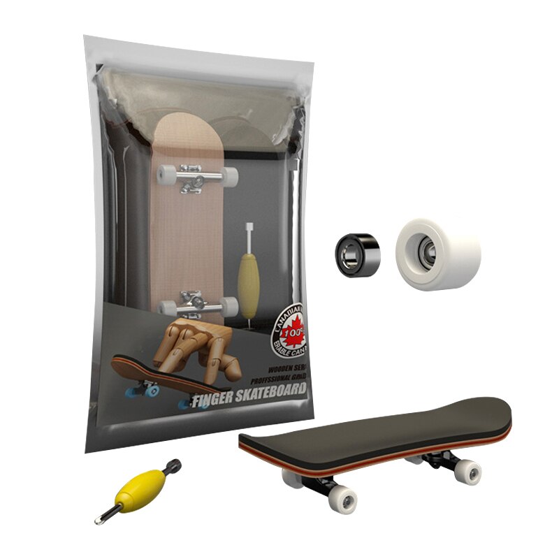 1 Set Holz Griffbrett Skateboard Kinder Deck Sport Spiel Ahorn Neuheit Finger Spielzeug für Erwachsene Kinder 6 Farben Neue: a4
