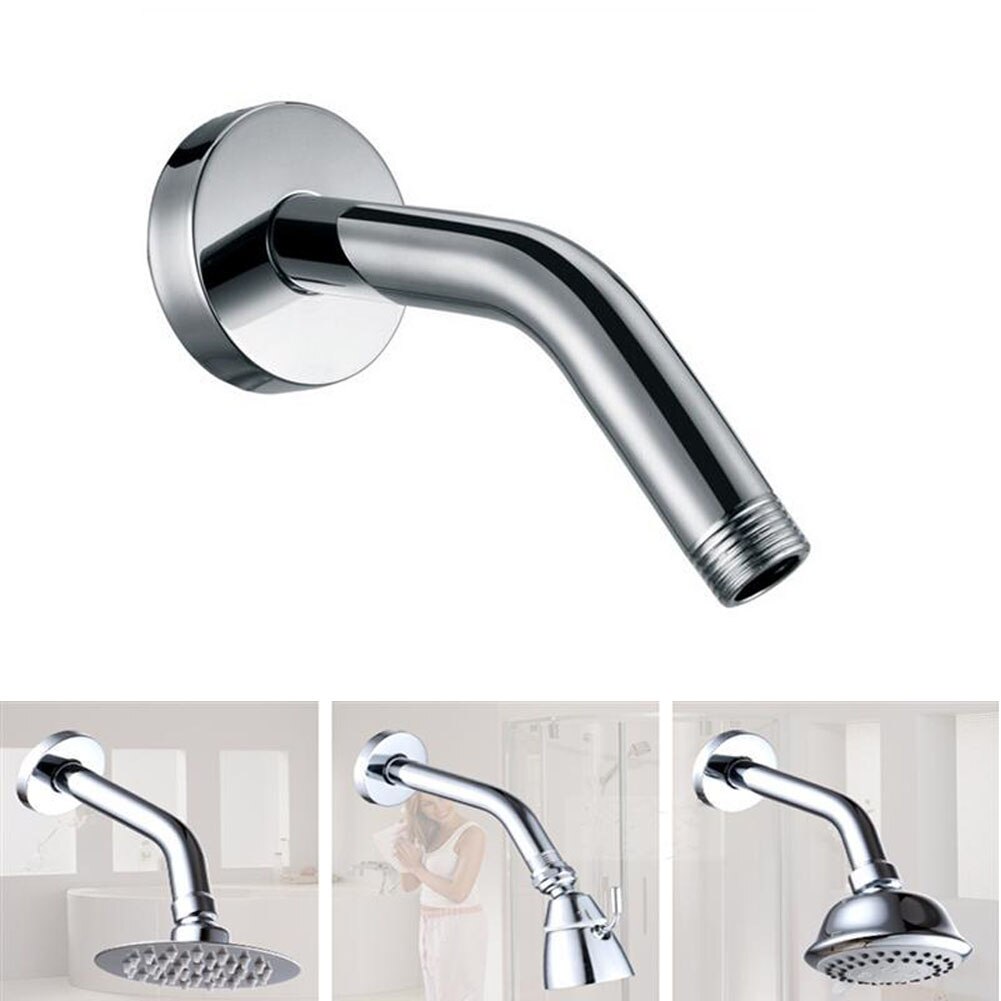Shower Accessory Home Durable Pipe With Flange Fixed Bathroom Stainless Steel Bend Shower Head Arm Wall Mounted 150mm