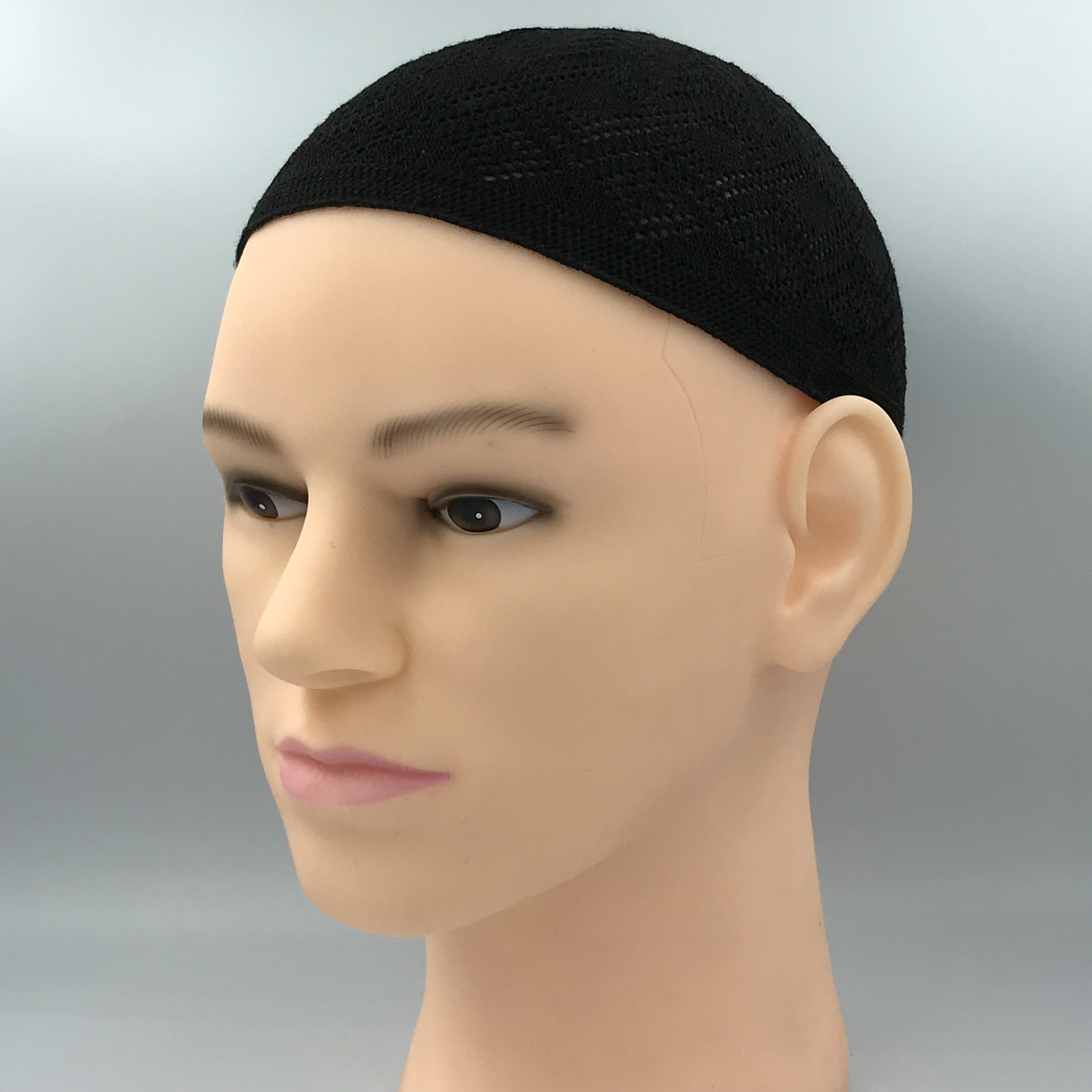 Chapeau de prière musulman or homme islamique Turban indien pour hommes arabie saoudite vêtements Islam Keffiyeh turc Kufi casquette mari écharpe: Black