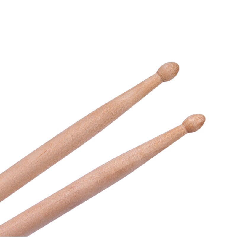 2Pcs Light Weight Endearing Music Band Maple Wood Oval Tip Drum Sticks Percussion Instruments Parts Accessories